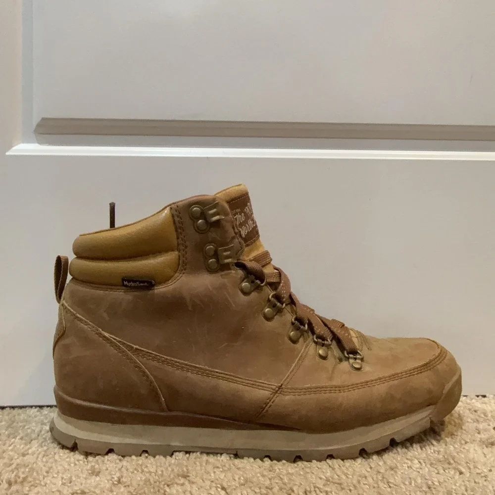 The North Face Boots Mens Size 9 Brown Leather Waterproof Snow Hiking Ankle